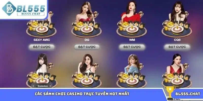 Các sảnh chơi casino trực tuyến hot nhất
